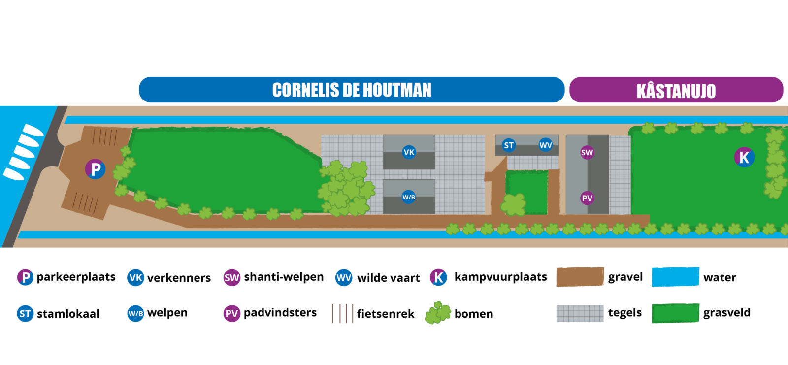 Waterscouting gouda plattegrond