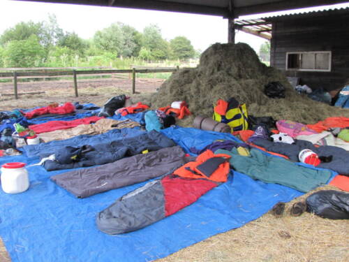 Slapen in een hooiberg